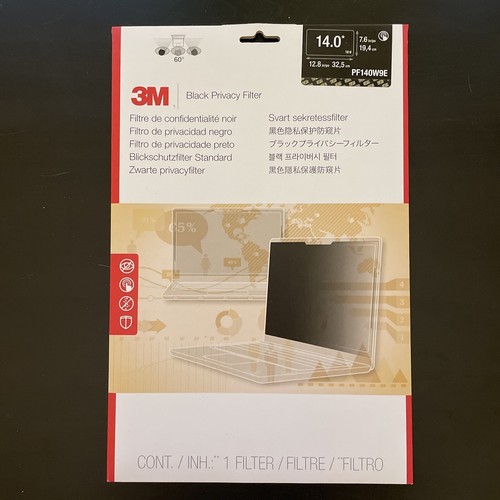 LOT 5 * Black 3M Genuine screen Shield Privacy Filter 14" Touch PF140W9E - 第 2/3 張圖片