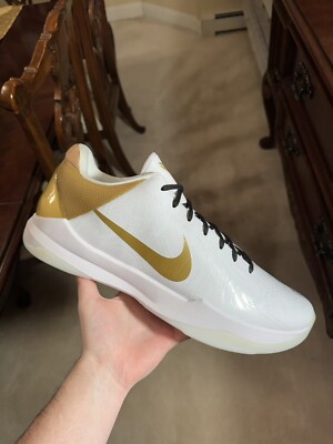 Nike zoom Kobe 5 ホワイト/ゴールド シューズ s-l400.jpg