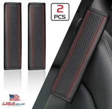 2 Car Seat Belt Shoulder Pad Cushion Protector Cover Car Leather Safety Strap US