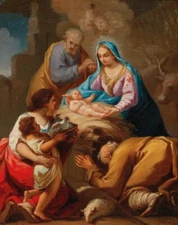 high quality oil painting handpainted on canvas "Adoration of the Shepherds"