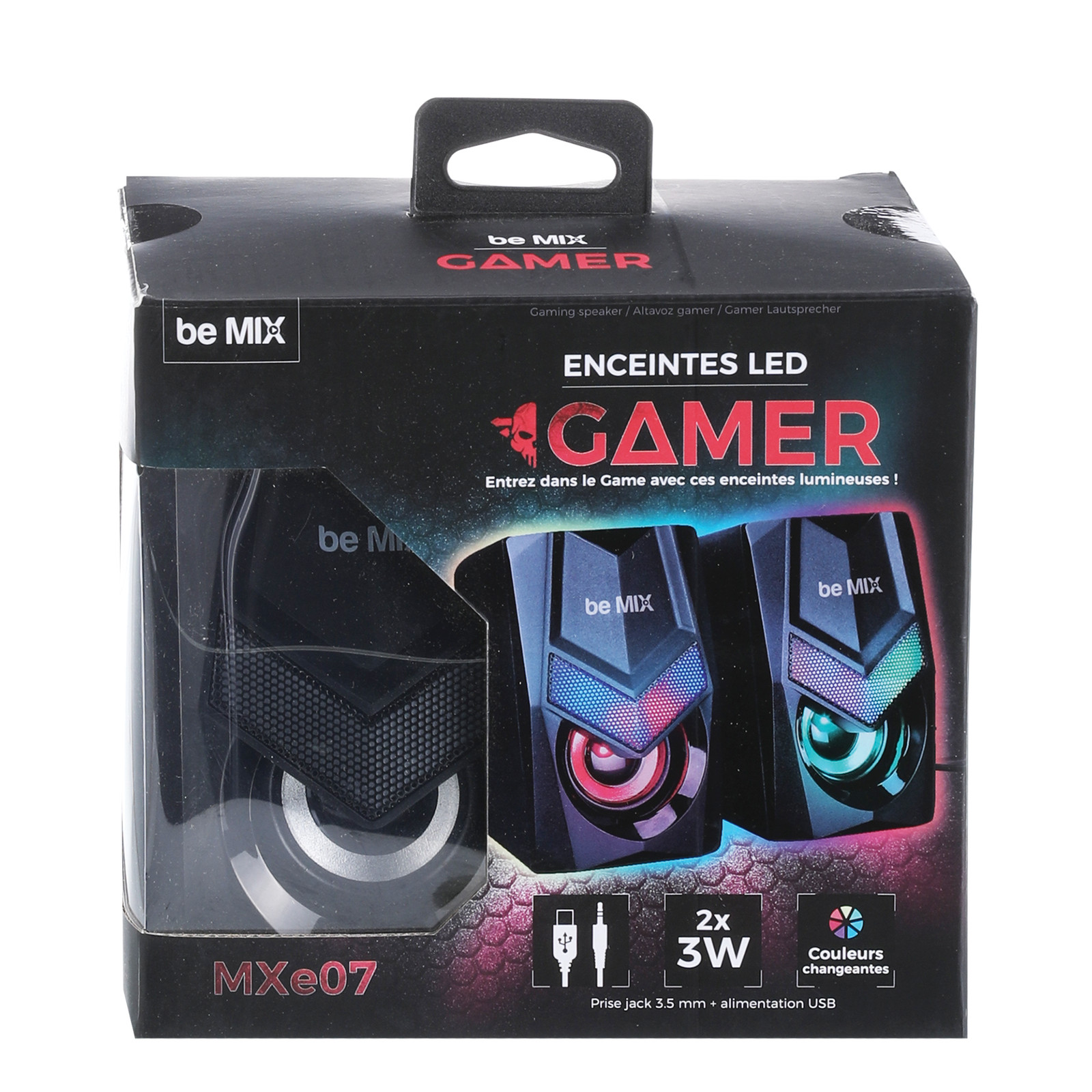 Enceintes Gaming Be Mix pour Bureau Compact Setup RGB