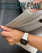 1/8" Medium Density 60" Wide Stretch Gray/Silver Foam for arts and crafts, SBY