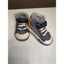 See Kai Run High Top Sneakers Toddler 4 Blue Orange