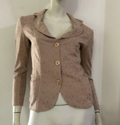 MAX&CO Jacke rosa bestickt Gr. S Baumwolle