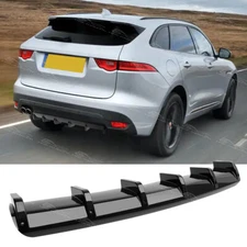 For Jaguar F-Pace E-Pace I-Pace Black Rear Bumper Diffuser Spoiler Splitter Fins