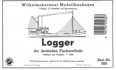 Möwe-Modell 1032 ''Logger SACHSEN'' Kartonmodell / Papiermodell Maßstab 1:250