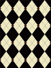 Peel and Stick Wallpaper Retro British Black Yellow Diamond Plaid 17.7 X118"