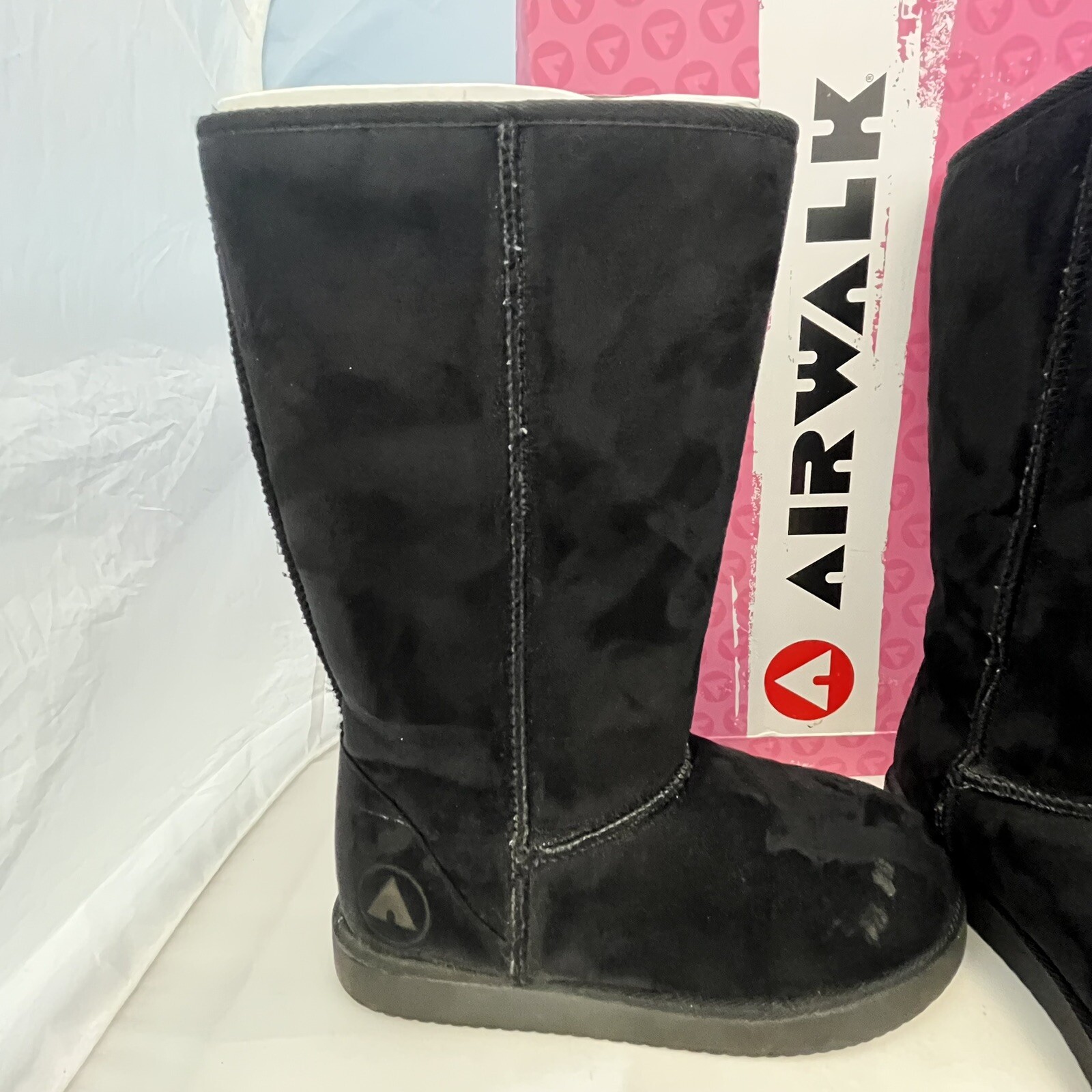 2008 Payless Shoes Airwalk Regan Plano Calf Length Black Boots Women Size 8