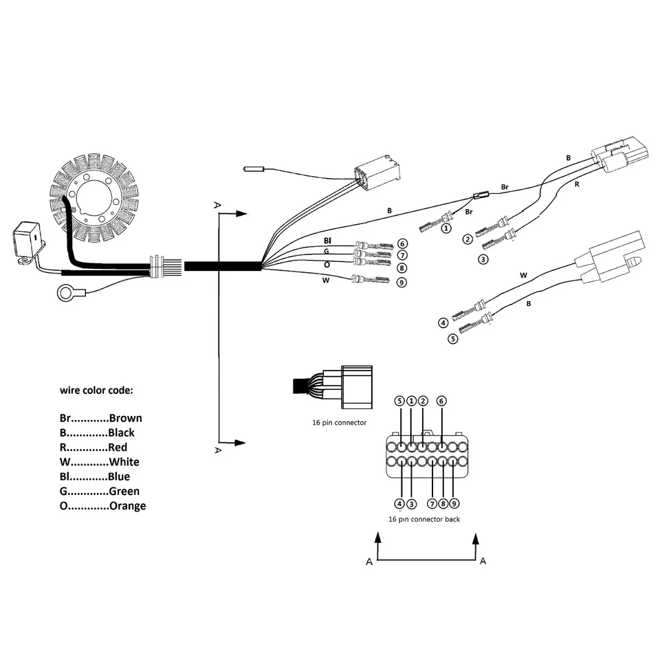 Estator para Polaris Sportsman Mv7 2005 Magneto 18 postes Foto 3 de 4