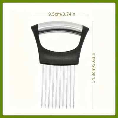 Stainless Steel Onion Needle, Multifunction Onion Holder Slicer For Kitchen Tool