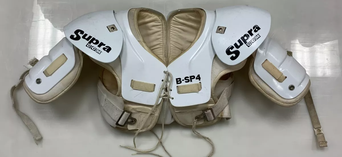 Vintage CCM Shoulder Pads Supra B SP4 small senior size Sr ice hockey pad chest