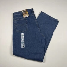 Carhartt Jeans Men’s 42x34 Blue Relaxed Fit Flannel Lined Work Outdoor B172 NEW