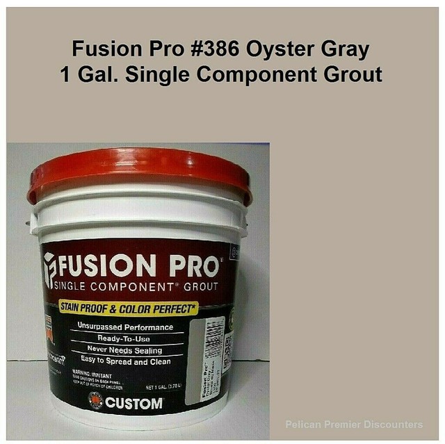 Fusion Pro 386 Oyster Gray 1 Gallon Single Component Grout with Microban eBay