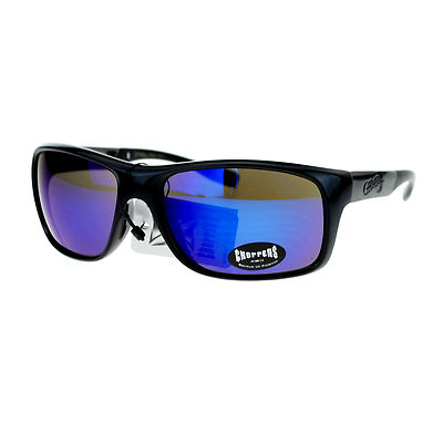 Choppers Mens Fashion Sunglasses Black Rectangular Frame Max UV Protection