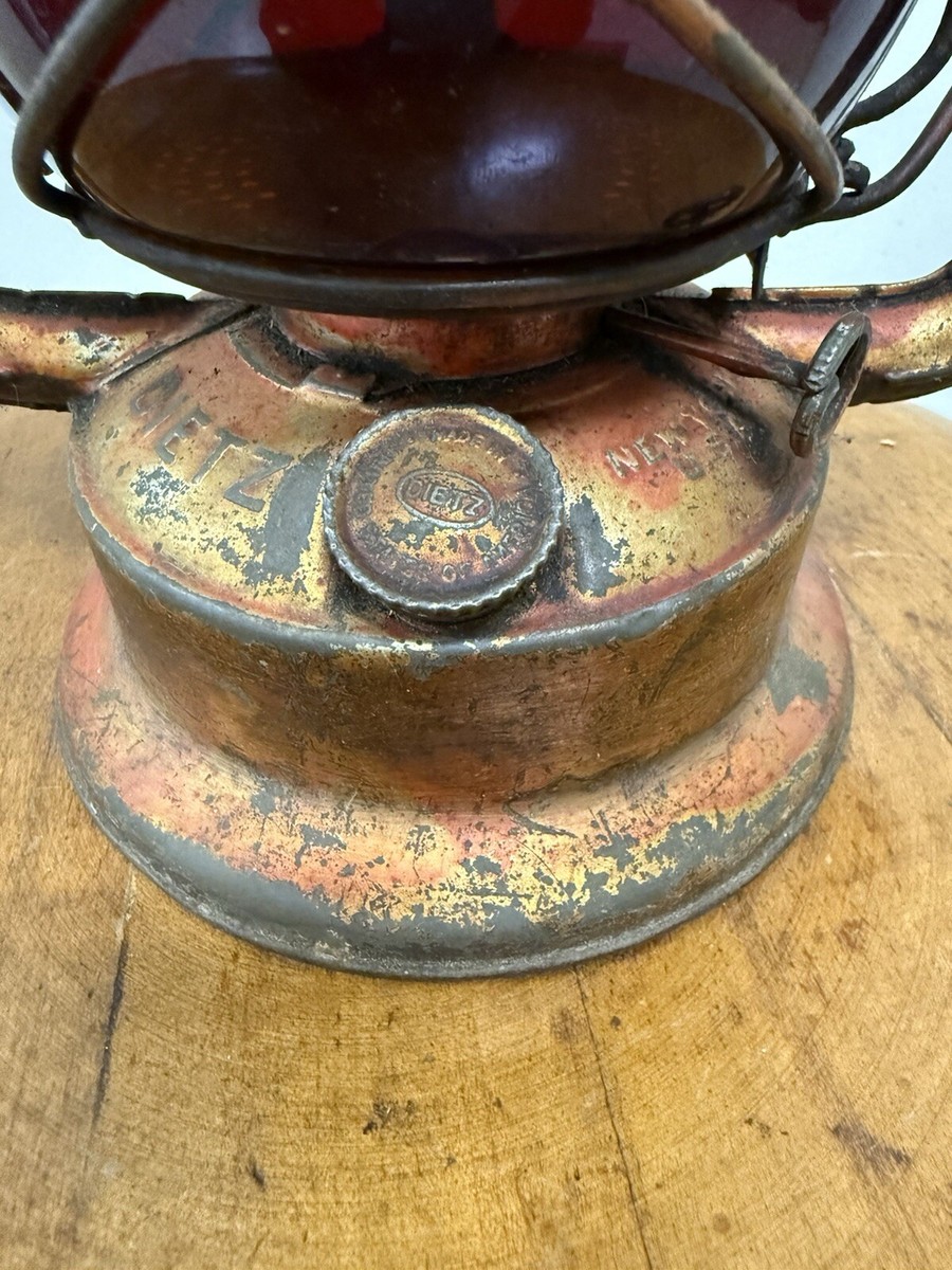 Vintage Dietz Monarch Lantern Red Globe New York USA | eBay
