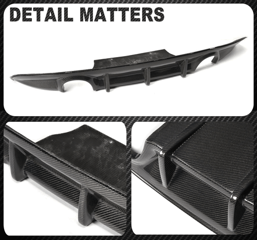 Fit For Jaguar XE X760 2015-2017 Rear Bumper Diffuser Lip Spoiler REAL CARBON - Picture 11 of 11