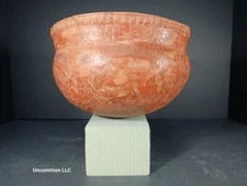 Pre-columbian Native American Redware Large Bowl from Red River Valley