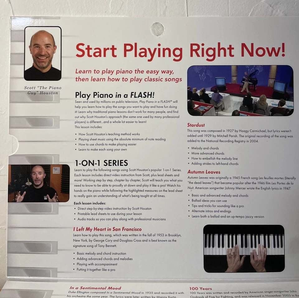 Play Piano In A Flash! 1 On 1 Series 11 DVDs Scott Houston Guy PBS Lessons NEW - Image 3 of 4