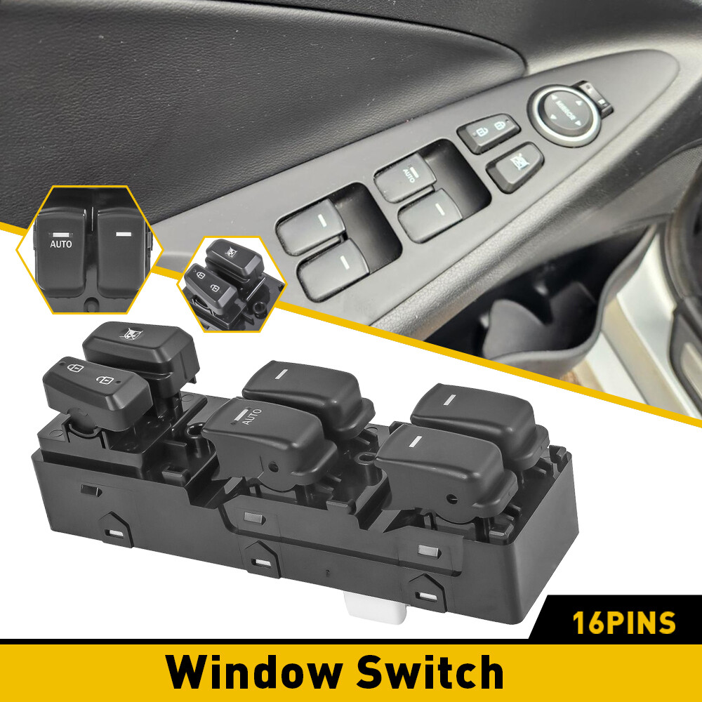 Master Window Switch Control Panel Left Driver for Side Hyundai Sonata 2011-2015