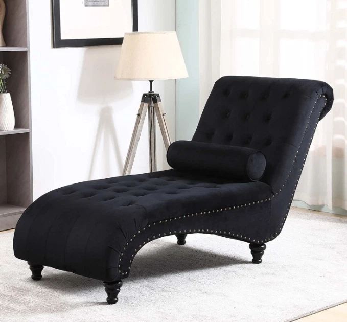 Small velvet chaise longue online