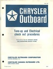 1969 Chrysler Outboard Tune Up Electrical 70,75,85,105 HP Booklet - OB1195 Good