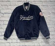 VINTAGE MAJESTIC AUTHENTIC COLLECTION NEW YORK YANKEES SATIN JACKET SIZE XL