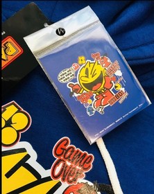 Pac-Man Famicom Hooded Sweatshirt Blue L New Tags Rare Unisex JAPAN