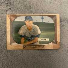 1955 BOWMAN BASEBALL #21 DON HOAK - BROOKLYN DODGERS - Low Grade