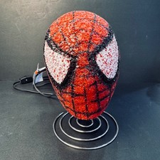 Marvel Spider-Man Head Table Lamp Melted Popcorn Texture 3D Bust Spiral Base
