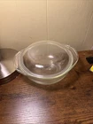 Vintage PYREX #022 Clear Glass 1 Quart Casserole Bowl With Pyrex Lid 682-C -USA