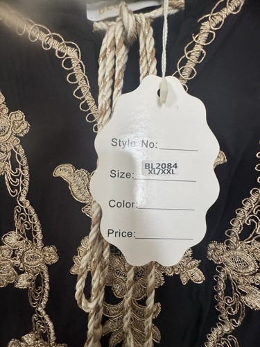 Indian/Pakistani Black Kurta Size Xl/xxl Brand New - Picture 3 of 5