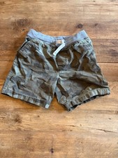 Carter's Boys 4T Olive Camo Pull-On Shorts | 100% Cotton | EUC