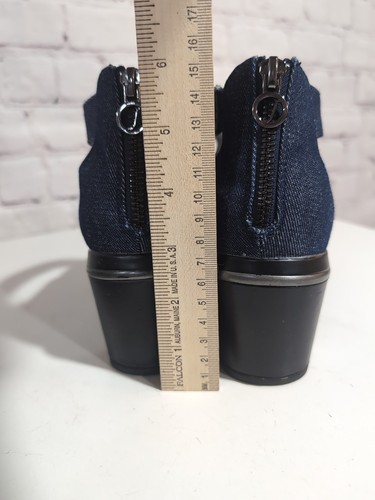 Jambu Rio Damen-Sandale Größe 6 Denim Keilabsatz Slipper Käfig Reißverschluss hinten - Bild 4 von 12
