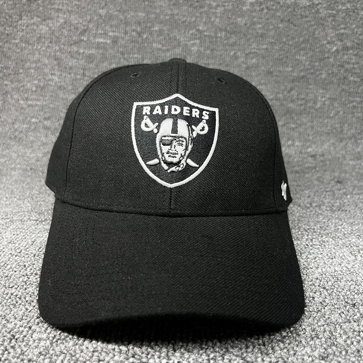 New '47 Brand Las Vegas Raiders MVP Adjustable Hat Black Wool Blend Cap