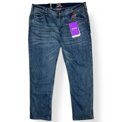 Bull-It Men's Motorcycle Jeans - Ajax (AA) STRAIGHT (Steel Blue) - 42x32 Regular