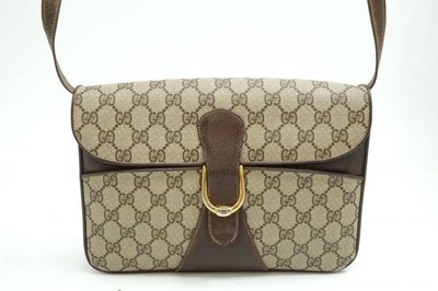 Vintage GUCCI Accessory Collection 2-Wege Schultertasche Clutch GG Plus 6963h