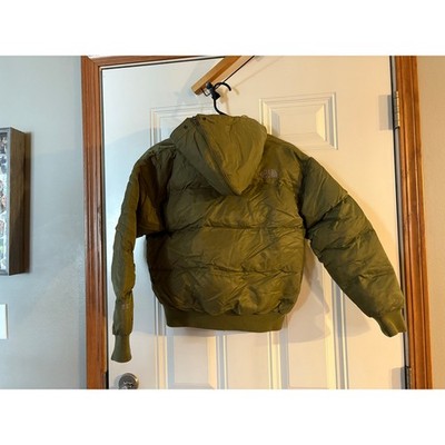 The North Face Women's 550 Goose Down Jacket with Faux Fur Hood Olive Size XS