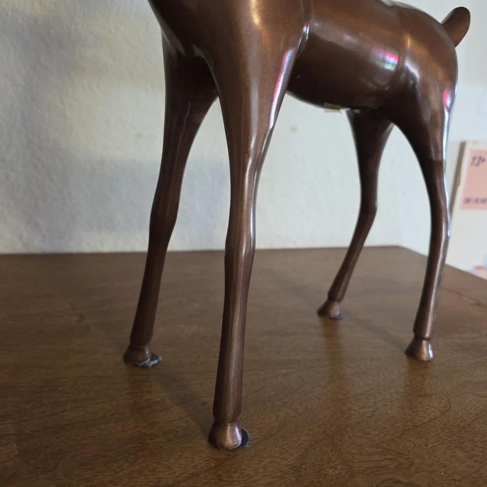 Copper Reindeer Candelabra Candle Holder Holiday Christmas 19.5" Made In India - Image 4 of 4