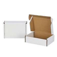 GHEIR 50 Pack 7x5x2 inches Shipping Boxes, Kraft 7"x5"x2", 50 pack, White