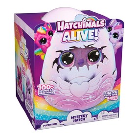 Hatchimals Alive Mystery Hatch Interactive Pufficorn with Mist, Lights & Sounds