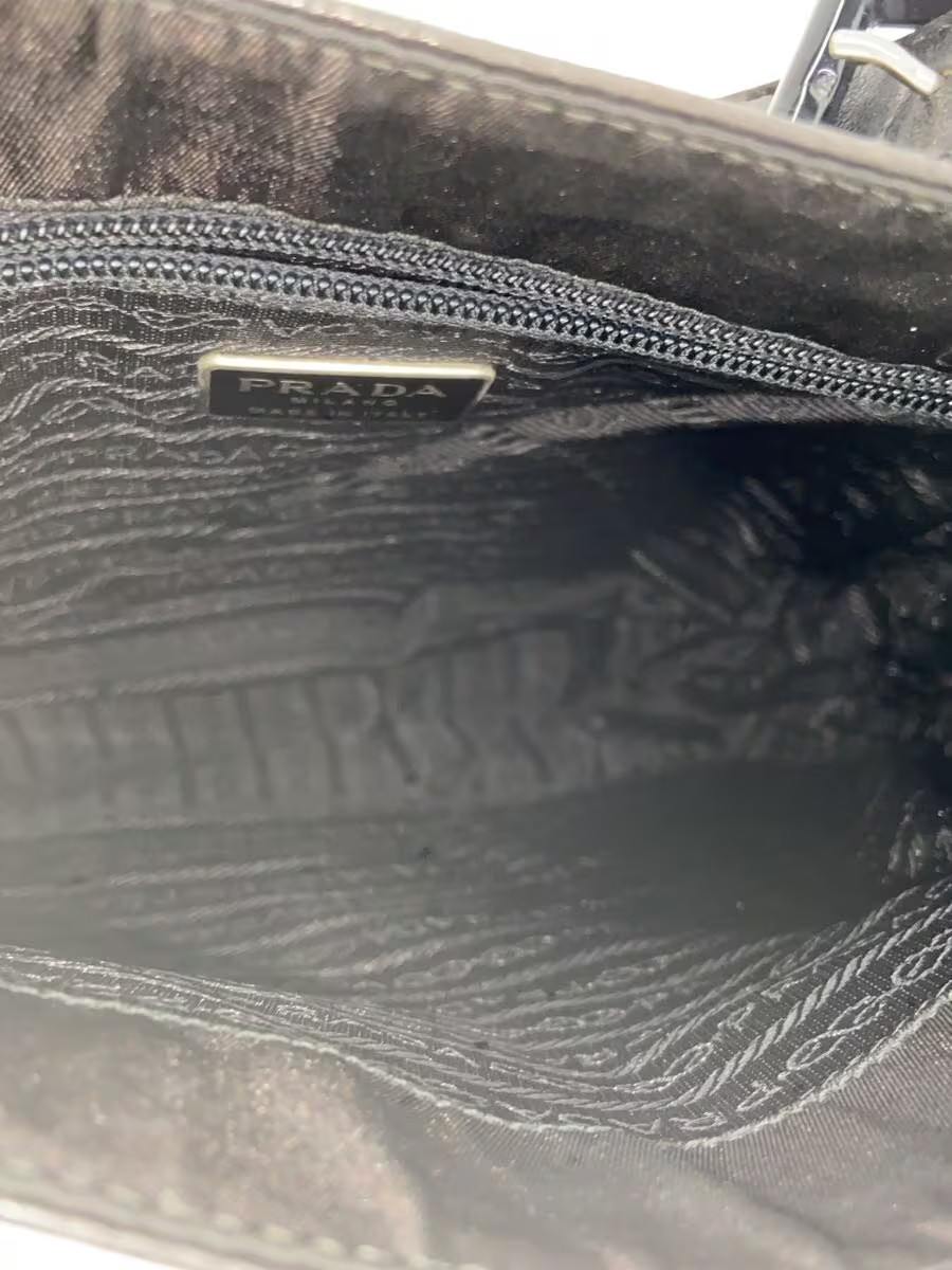 PRADA Shoulder Bag Leather Black thumbnail 6