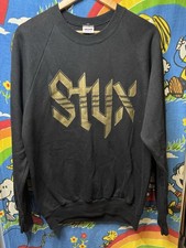 1990s Styx Crewneck Logo Gold Anvil Tag Sweater Large 1980s 1990s USA Made Vtg