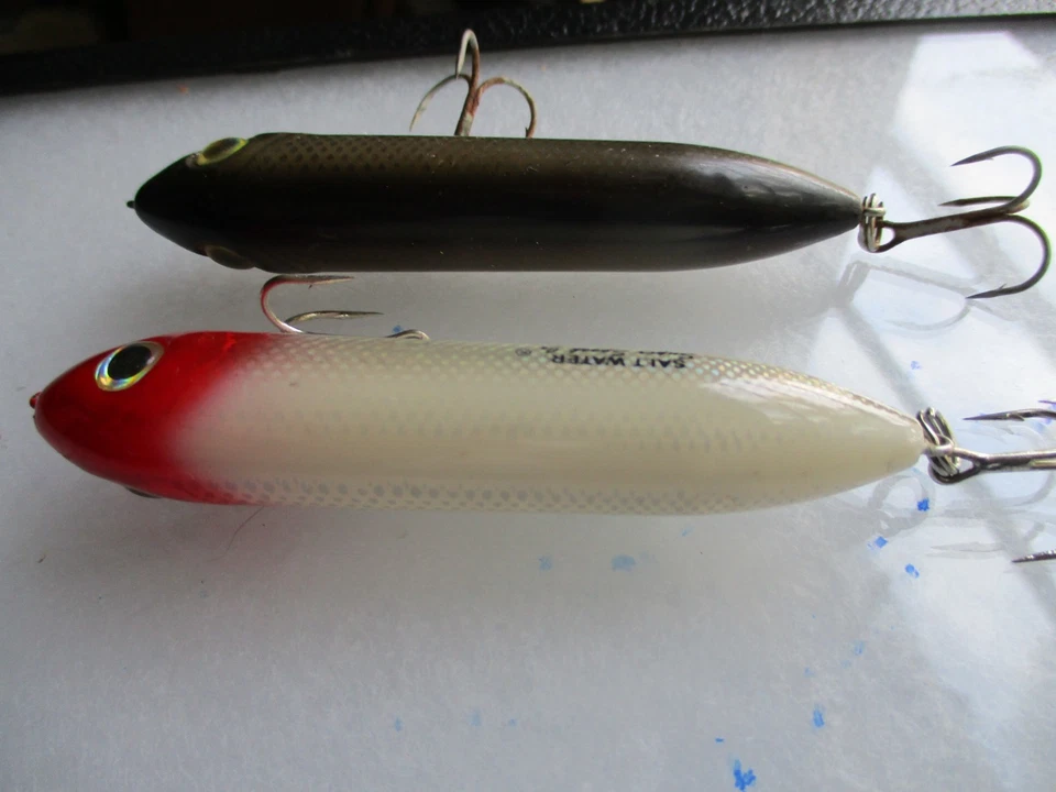 Heddon Super Spook Jr (Saltwater) - 1/2oz. Red Head & Mullet - Image 2 of 4
