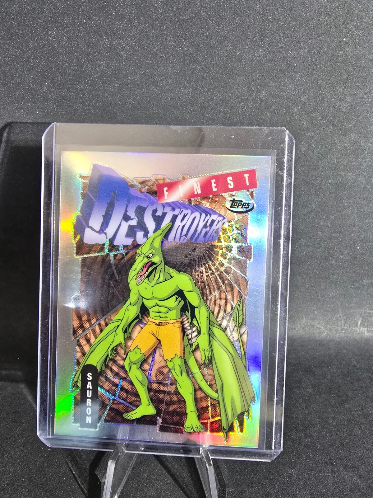 2025 TOPPS MARVEL X-MEN FINEST 97 DESTROYERS SILVER REFRACTOR SAURON #48