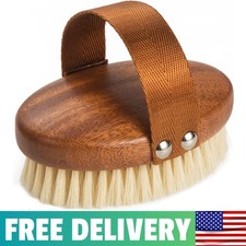 Dry Brushing Body Brush For Lymphatic Drainage  Cellulite Relief  Natural Boar
