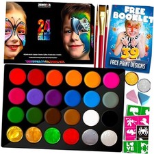 Face Painting Kit for Kids - Non-Toxic and 24 Color Face Paint Kit