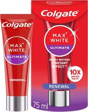 Colgate Max White Ultimate Renewal Toothpaste 75ml for 10X Whiter Teeth 19.61 per litre