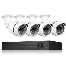 4Ch Home Security Camera System, 1080P DVR 4pcs HD Weatherproof Cameras, Ni...