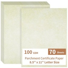 70 Sheet Certificate Paper 8.5 x 11 Letter Size, 100 GSM Thick Double-Sided, ...