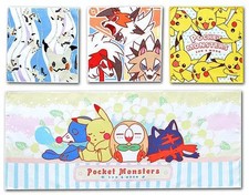 Pokemon Sun & Moon Premium Towel Set 4pcs Pikachu Mimikyu Lycanroc 25cm Hand